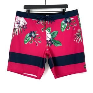 VANS Swim Trunks Venus Fly Trap Pink Navy 38